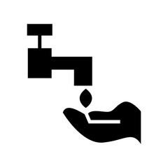 wash hand icon or logo isolated sign symbol vector illustration - high quality black style vector icons
