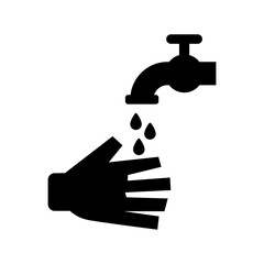 wash hand icon or logo isolated sign symbol vector illustration - high quality black style vector icons
