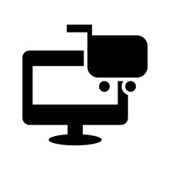 online shopping icon or logo isolated sign symbol vector illustration - high quality black style vector icons
