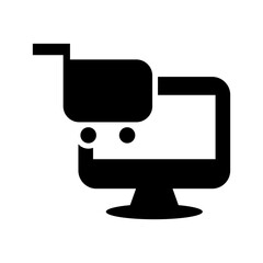 online shopping icon or logo isolated sign symbol vector illustration - high quality black style vector icons
