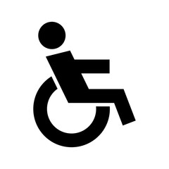 wheelchair icon or logo isolated sign symbol vector illustration - high quality black style vector icons
