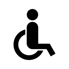 wheelchair icon or logo isolated sign symbol vector illustration - high quality black style vector icons
