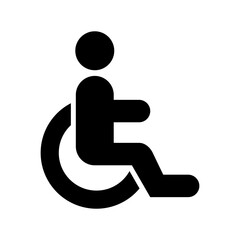 wheelchair icon or logo isolated sign symbol vector illustration - high quality black style vector icons
