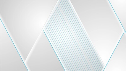 Grey corporate abstract background with blue lines