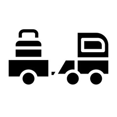 Vector Design Baggage Truck Icon Style