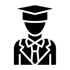 Vector Design Male Graduate Icon Style