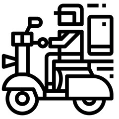 delivery line icon style