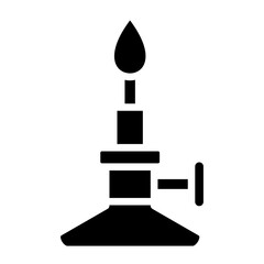 Vector Design Bunsen Burner Icon Style