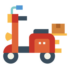 delivery flat icon style