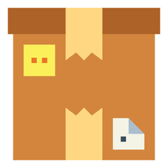 box flat icon style