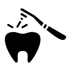 Vector Design Tooth Drilling Icon Style