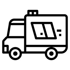 delivery line icon style