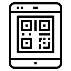 qr code line icon style