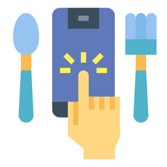 smartphone flat icon style