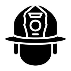 Naklejka premium Vector Design Firefighter Helmet Icon Style