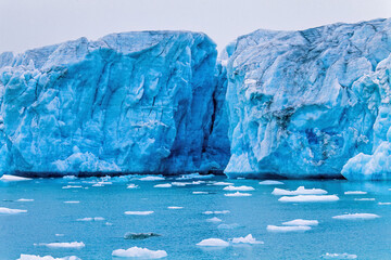Fototapeta na wymiar Glacier by the sea in Arctic