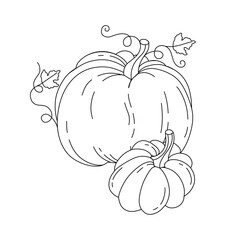 Pumpkin Doodle Vector Illustration Coloring book for Kids