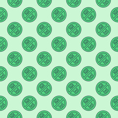 Anti Bribery vector Corruption Ban colored seamless pattern