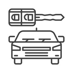 Car Rental vector concept linear icon or sign