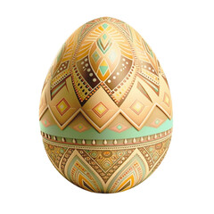 easter egg with tribal, AI Generated