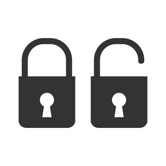 a set of lock icons isolated on a white background