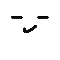 Doodle cute emotion face.	
