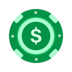 Casino Chips Ornament Flat