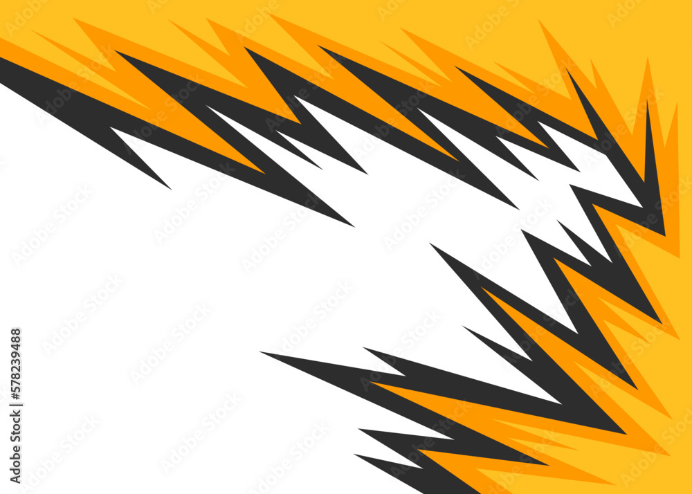 Poster abstract background with yellow gradient spikes pattern and with some copy space area