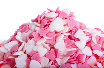Obraz premium small sugar hearts isolated
