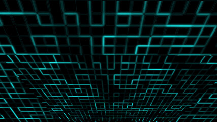 multi color square shape isolate on black background. abstract colorful futuristic pattren.