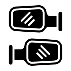 Vector Design Side Mirror Icon Style