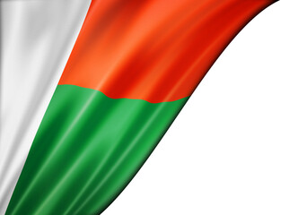 Fototapeta premium Madagascar flag isolated on white banner