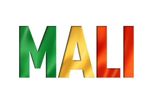 mali flag text font