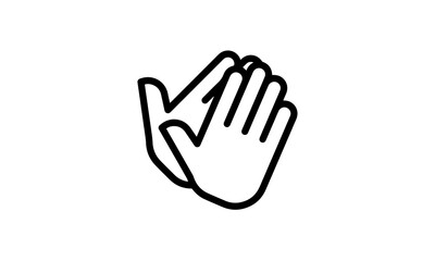 applause vector icon entertainment performance outline style black and white background 