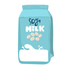 Soya milk illustration bottle icon cartoon vector. Vegetable milk. Vegetarian drink.