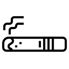 cigar line icon style