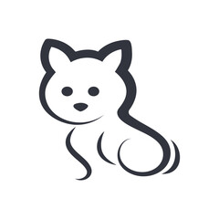 Cat logo illustration icon