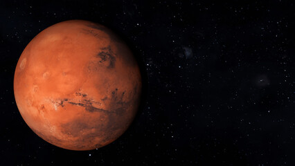 Obraz na płótnie Canvas Red planet Mars in outer space