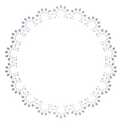 銀色風の線だけの円形レースのフレーム素材