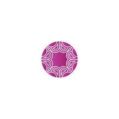 round simple icon logo for textile