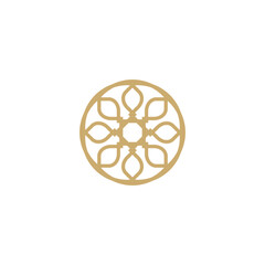 round simple icon logo for textile