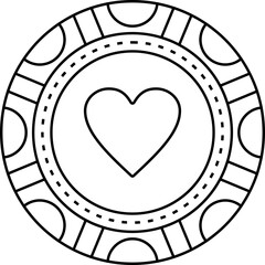  Casino Chips Outline