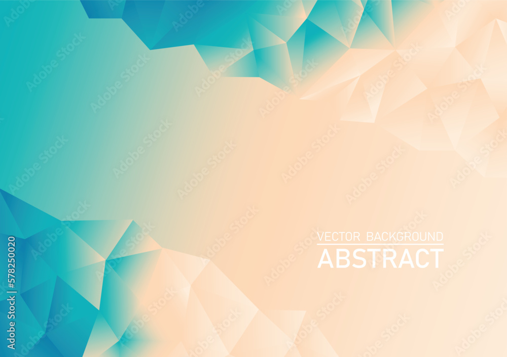 Aufkleber abstract polygon background green and yellow color gradient and text space, geometric template for w