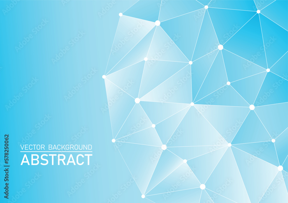 Poster abstract polygon background blue gradient color and text space, geometric template for website, wall