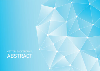 Abstract polygon background blue gradient color and text space, geometric template for website, wallpaper, poster