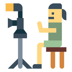 photographer flat icon style