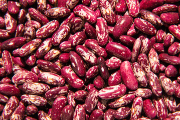Red beans seeds, close-up food background