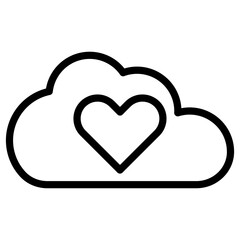 love cloud computing icon