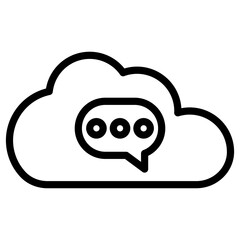bubble chat cloud computing icon