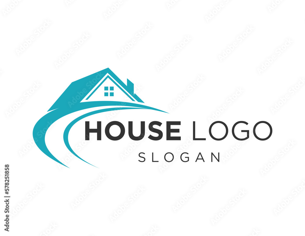 Poster logo design about home on a white background. created using the coreldraw application.